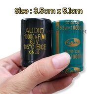 Amplifier power filter capacitor 63V 10000uF 6310-35
