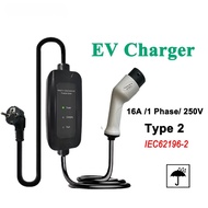 Type 2 IEC62196-2 CCS2 portable electric vehicle wallbox charger 16A / electric car/charger/ Connect