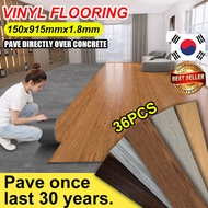 [READY STOCK] DIY TIGER 2MM VINYL FLOORING SELF ADHESIVE 36keping 54sqft WOODEN/WATERPROOF/DENGAN GU