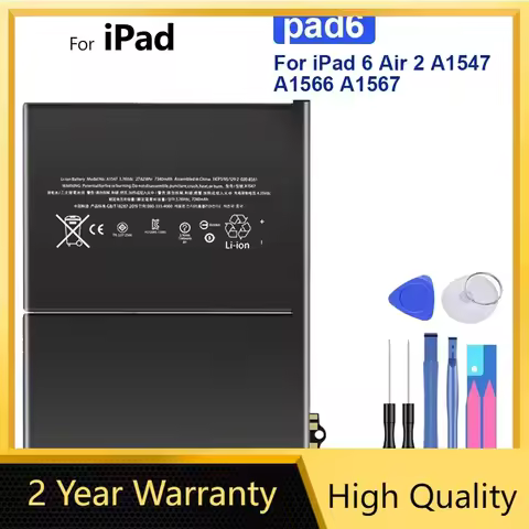 7340mAh Replacement Battery For Apple iPad 6 Air 2 IPad6 Air2 A1547 A1566 A1567