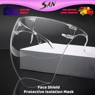 [Ready Stock] Reusable Hard Full Face Shield Protective Face Shield Adult Face Shield 100% Anti-Fog