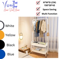 Von Bonjour LK 2-Tier Home Indoor &amp; Outdoor Clothes Rack Garment Rack Hanger Clothes Wardrobe Rak Baju Besi Roda Rak Baju Ampaian Baju Cloth Organization Penyidai Baju Penyangkut Baju LK-CR