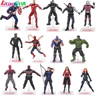 LS【on Sale】Marvel Avengers Figures Toys Spider Man Iron Man Movable Bracket Version Figure Model Gifts For Fans Kids1【cod】