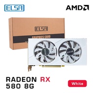 AMD RX 580 8GB GDDR5 256bit White GPU Desk Computer Gaming Graphics Card