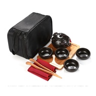 Chinese Tea Set -- Ore clay teapot with 4 cups