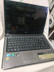 經典14吋筆電宏碁Acer 4741G ms2306 I3 M350 可過電開機進系統 風扇運轉有聲音 當零件機  