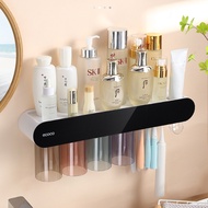 Ecoco toothbrush holder with wall-mounted mouthwash cup