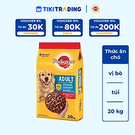 Đồ Ăn Cho Chó Vị Thịt Bò Và Các Loại Rau Củ Pedigree Dạng Bao (20kg)