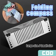 Stainless Steel Square Tube Folding Ruler Multifunctional Metal Ruler Multi-Purpose Metal Marking