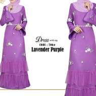 (PLUS SIZE / FREE SIZE) DRESS JUBAH RUFFLE DINNER MUSLIMAH LABUH