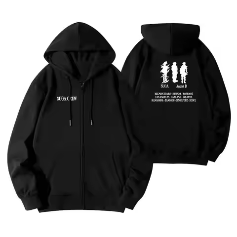 Anti-pop Suga Shiina Special Album Agustd D-day Concert Hooded Sweatshirt Zip-up Jacket Casual Scene