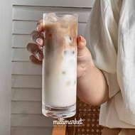 [MILLI] AESTHETIC MILK GLASS 300ML Aesthetic cafe glass glass bamboo glass/
