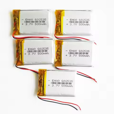 5 PCS 3.7V 500mAh 602535 Lithium Polymer LiPo Rechargeable Battery For Mp3 GPS Bluetooth Ebooks Came