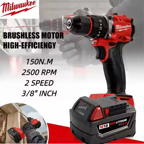 18V Milwaukee M18 battery with vacuum packaging M18B8 8000mAh,rechargeable battery compatible with M