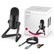Fifine K678 Cardioid Condenser USB Microphone - All-in-One Mute Button &amp; Mic Gain Knob - For Voice Overs, Recording