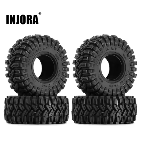 INJORA King Trekker 58*24mm All Terrain Super Soft Sticky 1.0 Wheel Tires for 1/18 1/24 RC Crawler S