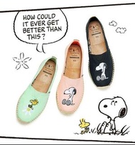 Joy&Mario  x Peanuts Snoopy 厚底帆布漁夫鞋麻底鞋