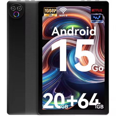 Android 15 Tablet 10 Inch OS GMS Certified Tablets 1.8 GHz 5-Core 20GB RAM 64GB ROM 1TB Expand WiFi 