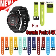 22mm Sport Watch Band Easy Fit Silicone Strap Watchband for Garmin Fenix 5 5X 5S Silicone Band