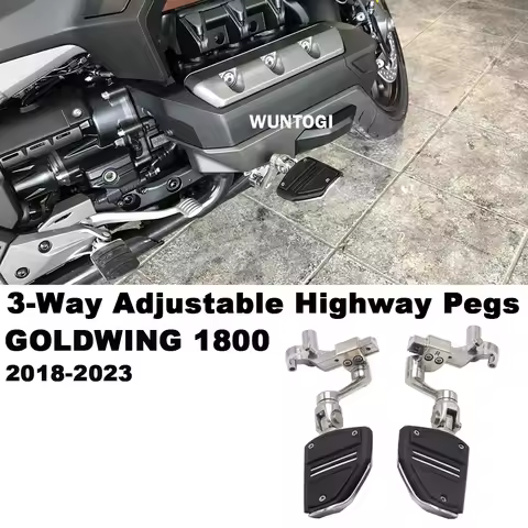 For Honda Goldwing Tour DCT Airbag GL 1800 F6B GL1800 Accessories 3-Way Adjustable Highway Peg Mount