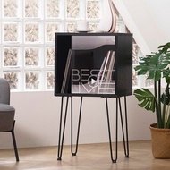 黑膠唱片機櫃 黑膠唱片櫃 沙發邊櫃 客廳音箱底座 收納櫃 展示櫃