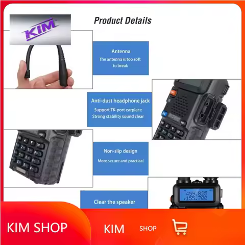 shop kimRadios De Comunicacion Baofeng UV-5R Dual Band Ham Radio 5w 8w Uhf Vhf Radio Long Range Hand