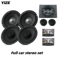 YIZE Car Audio Speaker( 6.5 Inch Car Audio Set+10 Inch Car Subwoofer) Modification Full car Stereo Set Subwoofer Upgrade