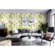 HIJAU GREEN LEAF RAMBAR ROOT WALLPAPER (6671)