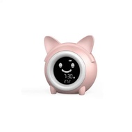 Cute Animal Child Alarm Clock Sleep Trainer Digital Wake Up Colorful Night Light Snooze Temperature