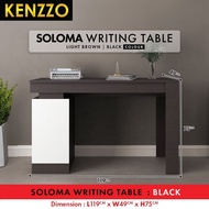 Kenzzo: โต๊ะทำงาน โต๊ะเขียนหนังสือ โต๊ะคอมพิวเตอร์ เก็บของได้เยอะ สไตล์โมเดิร์น Soloma Study Table