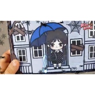 Wednesday family paper doll house