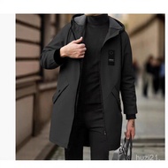 Flight Jacket Boys Windproof Baseball Spring Autumn Winter Mid-Length Men Fashion Hooded Casual Wind