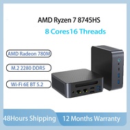 SZBOX H90 PRO AMD R7 8745HS Dual-Channel DDR5 64GB M.2 2280 4TB 2*RJ45 2.5G WiFi 6E BT 5.2 MINI PC