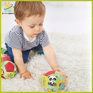 [Boomfashion] Soft Cloth Rattle Ball Baby For 0-36 Months Stuffed Baby Play Ball Sensory Toy [MY]