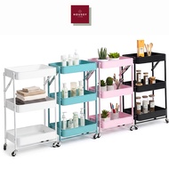 Foldable Trolley Rack | Multi-Purpose Storage Cart | Space-Saving Design | Ready to Use | Movable Wh