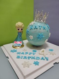 Elsa 生日蛋糕 扑扑蛋糕 frozen