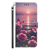 For Samsung A27 A57 M16 A56 A36 A37 A07 A06 A05S M55 M35 M15 M54 M14 Magnetic Closure Floral Leather