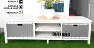 ( Ready Stok)Lemari Rotan Sintetis 2 Laci DVD Meja TV Rotan Minimalis Murah