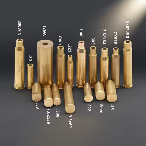 Tactical Laser Bore Sight 9mm Cleaner Bullet Boresighter 177 22LR 12GA 20GA .223 .308 5.45x39 7.62x3