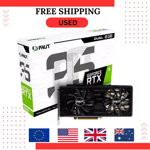 USED Palit 3060ti NVIDIA RTX GAMING GPU – 8GB – GDDR6 – Used