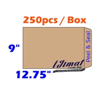 Brown Envelope A4 Size  9″ X 12.75″ 9x12.75 9x12 229mm x 324mm 229mmx324mm Manila 250pcs/Box Sampul 