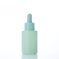 5PCS Glass Dropper Bottle Small Flat Shoulder Glass Dropper Bottles Macarone Frosted Essential Oil