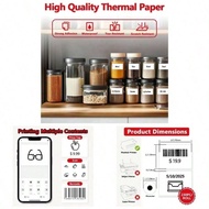 690Pcs Thermal Paper Stickers, 3 Rolls 1.57''x1.18''40x30mm Thermal Label Printer T50M Pro, PL70E, M