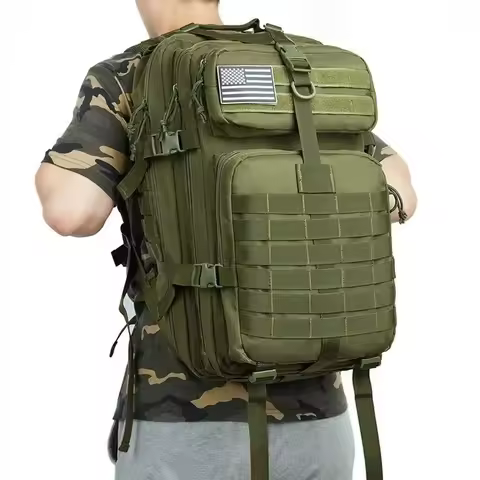 60L Army Military Tactical Backpack Men's Travel Large Capacity Rucksacks Men Waterproof Outdoor Spo