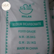 Soda Kue/Baking Soda/Sodium Bicarbonat/Ex Malan Food Grade-25kg/Karung &%