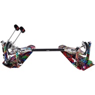 Tama HP900RWMPR 50th Anniv Ltd Ed Iron Cobra Marble Twin Drum Pedal, Rolling Glide, Psychedelic Rain