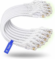 Premium Slim Type Patch Cord, 1ft White, UTP Cat 6A 10G, 50Micron, 28AWG, PVC, 3.6mm Diameter, Trans