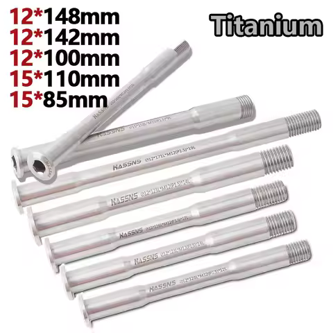 Titanium Bicycle Thru Axle 12X100 15x110 12X142 12x148 threaded through shaft boost 12mm 15mm mtb di
