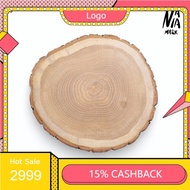 natural WOOD SLICE COASTER Diameter 9-10 cm FNX3 BF9
