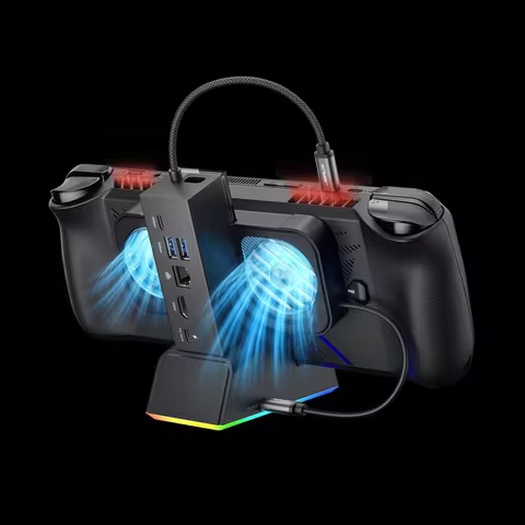 RGB Docking Station Compatible with Steam Deck(OLED), 7-in-1 Steam Deck Dock with HDMI 4K@120Hz, Gig